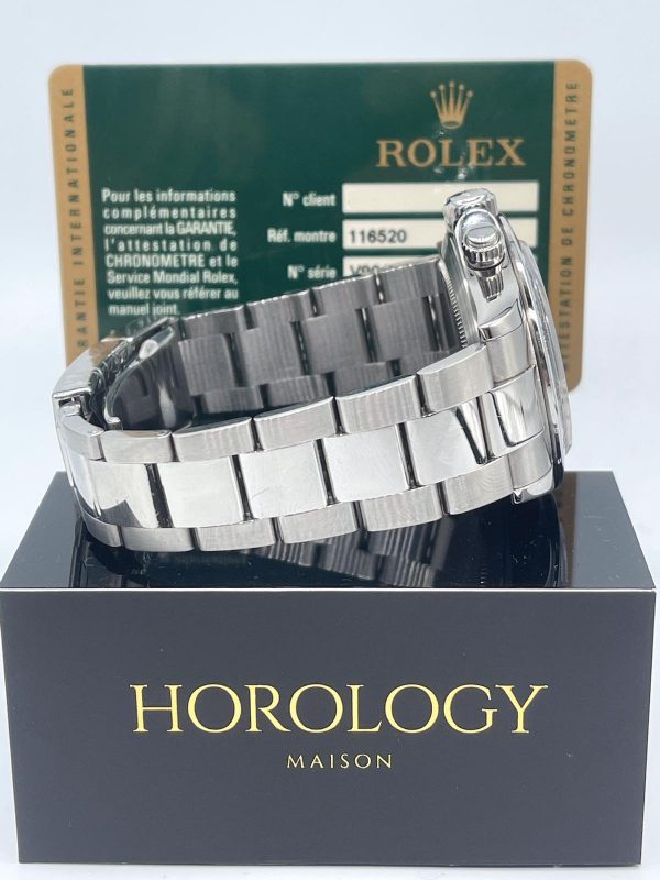 Preowned Discontinued Rolex Daytona Stainless Steel 116520 "Black" - Image 3
