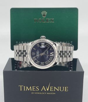Mint 2022 May Rolex Datejust 31 Stainless Steel Jubilee Fluted Bezel 278274 “Dark Grey Roman VI Diamond”