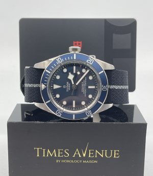 Brand New 2022 November Tudor Black Bay 58 Stainless Steel 79030B Fabric Strap “Blue”