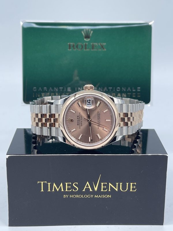 Mint 2022 Rolex Datejust 31 Two-Tone Rose Gold Jubilee Smooth Bezel 278241“Rose”