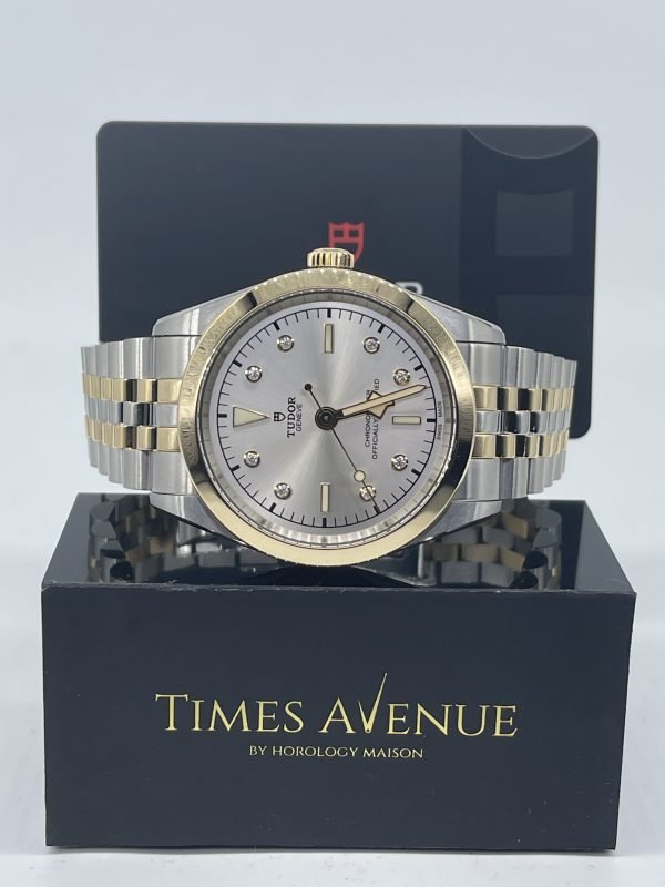 Brand New 2023 Jan Tudor Black Bay 41 S&G 79683 Two-Tone Yellow Gold "Silver Diamond"