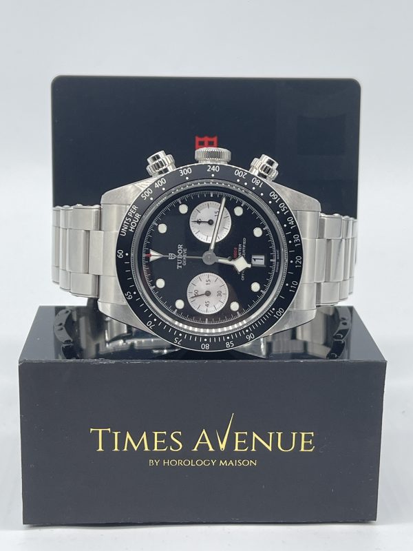 Preowned 2022 Aug Tudor 41mm Black Bay Chrono 79360N "Black"