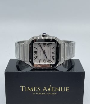 Brand New 2023 Feb Santos De Cartier Watch Medium Model Stainless Steel WSSA0029 “White”