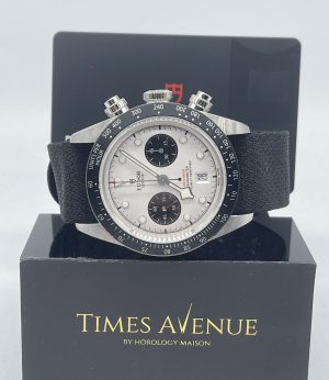 Brand New 2023 May Tudor 41mm Black Bay Chrono 79360N “White” NATO Strap