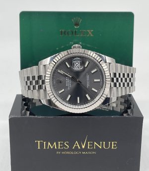 Brand New 2023 Sep Rolex Datejust 41 Stainless Steel Jubilee Fluted Bezel 126334 “Grey”