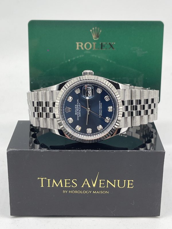 Brand New 2023 Oct Rolex Datejust 36 Stainless Steel Jubilee Fluted Bezel 126234 “Blue 10PT Diamonds"