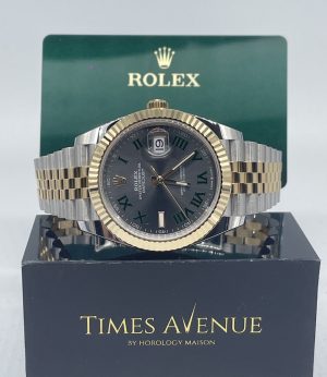 Brand New 2024 Feb Rolex Datejust 41 Two Tone Yellow Gold Jubilee Fluted Bezel 126333 “Wimbeldon”
