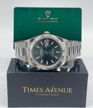 Brand New 2024 May Rolex Datejust 36 Stainless Steel Oyster Fluted Bezel 126234 “Mint Green”