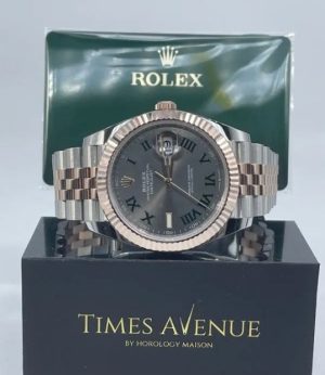 Brand New 2024 Jul Rolex Datejust 41 Two-Tone Rose Gold Jubilee Fluted Bezel 126331 “Wimbeldon / Slate Roman”