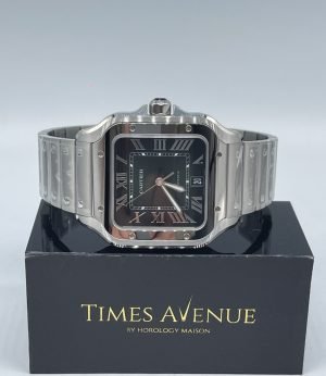 Brand New 2024 Jun Cartier Santos Large WSSA0062 Steel Bracelet “Green”