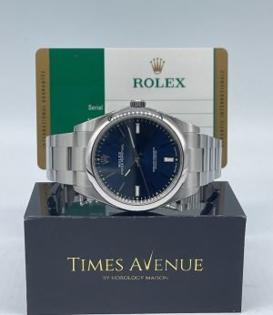 Preowned Discontinued 2019 May Rolex Oyster Perpetual 39mm 114300 “Blue”