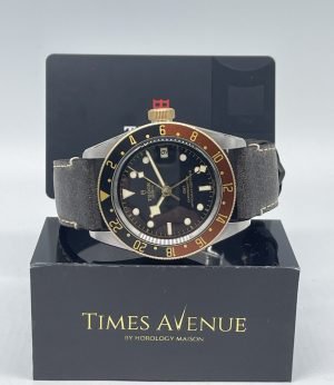 Brand New 2024 Aug Tudor Two-Tone Yellow Gold Black Bay GMT M79833MN 79833MN Leather