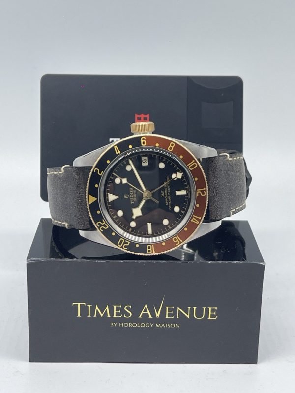 Tudor Two-Tone Yellow Gold Black Bay GMT M79833MN 79833MN Leather Singapore