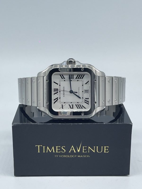 Preowned Cartier Santos Medium WSSA0018 Steel Bracelet White Singapore