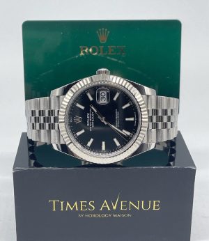 Brand New 2024 Nov Rolex Datejust 41 Stainless Steel Jubilee Fluted Bezel 126334 “Black”