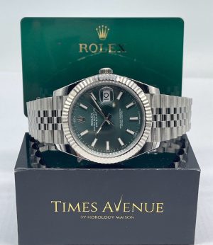 Brand New 2024 Oct Rolex Datejust 41 Stainless Steel Jubilee Fluted Bezel 126334 “Mint Green”