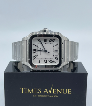 Brand New 2024 Oct Santos de Cartier Large Model WSSA0018 “White”