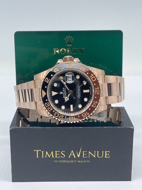 Rolex GMT Master 2 126715CHNR Full Everose Gold Rootbeer Pre Singapore