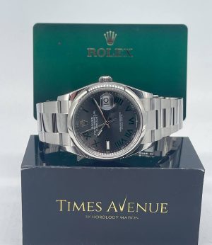 Brand New 2024 Nov Rolex Datejust 36 Stainless Steel Oyster Smooth Bezel 126200  “Wimbledon  / Slate Roman”