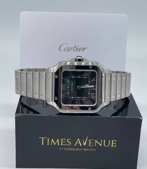 New Cartier Santos Medium WSSA0061 Steel Bracelet “Green”