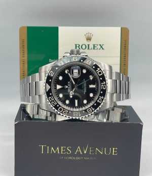 Preowned Rolex GMT Master 2 116710LN “Black” Green Hand