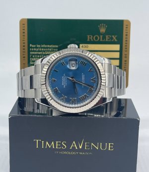 Preowned Rolex Datejust 116334 Oyster Bracelet “Blue Roman”