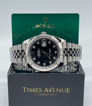 New Rolex Datejust 41 Jubilee 126334 “Black 10PT Diamonds”