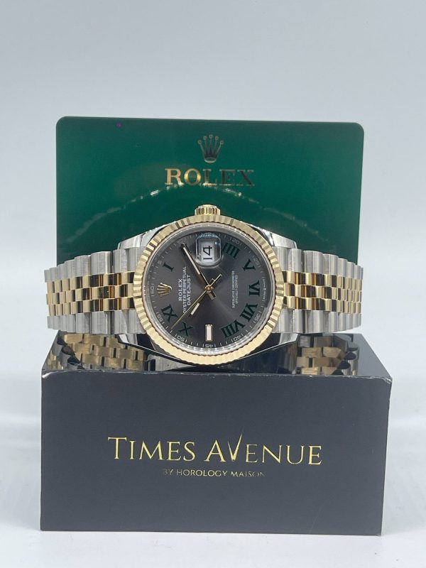 Rolex Datejust 36 Two-Tone Yellow Gold Jubilee 126233 “Wimbledon Slate Roman Singapore