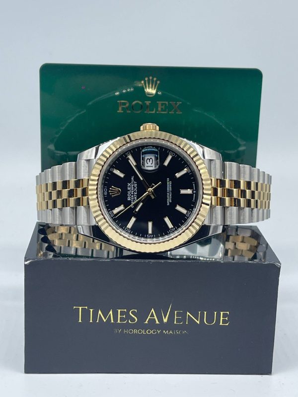 Rolex Datejust 41 Two Tone Yellow Gold Jubilee Fluted Bezel 126333 “Black” SIngapore