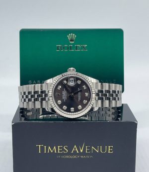 New Rolex Datejust 31 Stainless Steel Jubilee Fluted Bezel 278274 “Dark Grey 10PT”