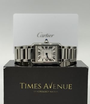New Cartier Tank Must Small WSTA0107 Steel Bracelet “White”