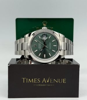 New Rolex Datejust 41 Oyster Smooth Bezel 126300 “Mint Green”