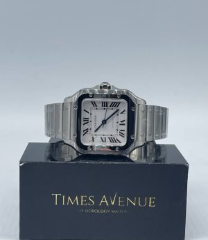 New Cartier Santos Medium WSSA0029 Steel Bracelet “White”
