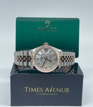 New Rolex Datejust 31 Jubilee Fluted Bezel 278271 “White MOP Diamond”