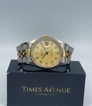 Preowned Rolex Datejust 36 Two-Tone Yellow Gold 16233  “Champagne Diamond”