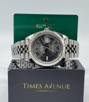 Mint Rolex Datejust 41 Jubilee 126334 “Wimbledon / Slate Roman”